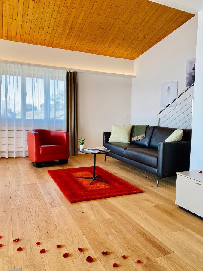Panorama Boutique Apartment With Air Condition, Spa Entry In Solbadhotel Sigriswil Eksteriør bilde