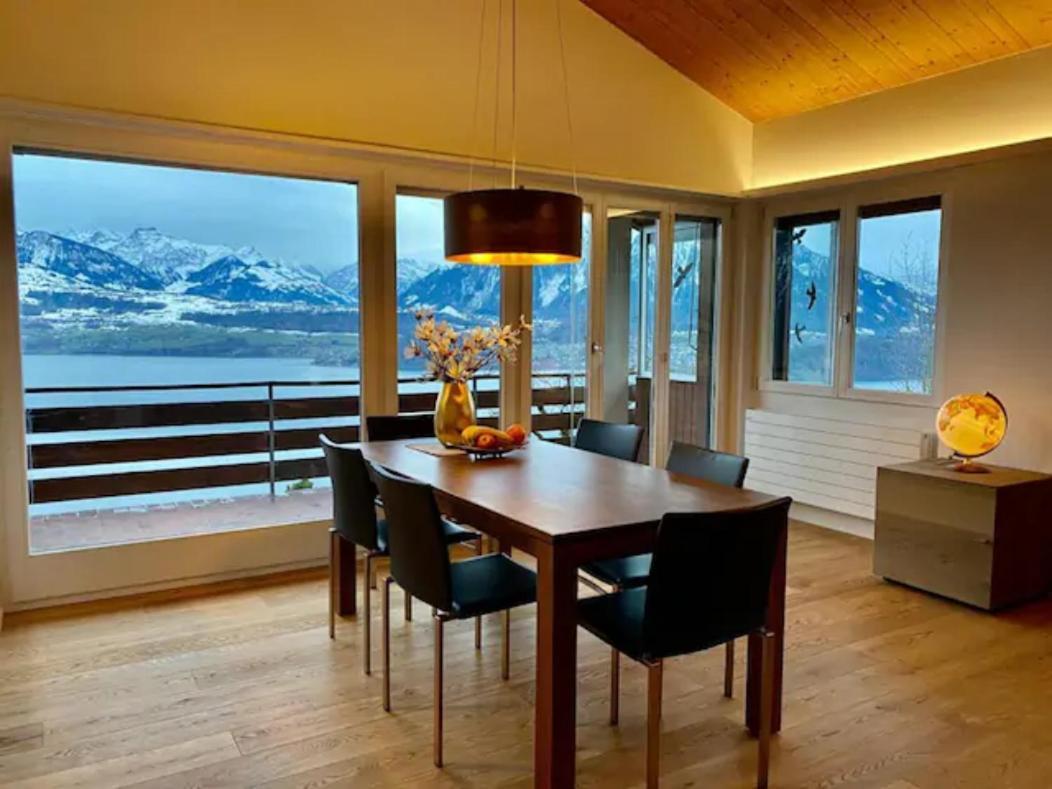 Panorama Boutique Apartment With Air Condition, Spa Entry In Solbadhotel Sigriswil Eksteriør bilde