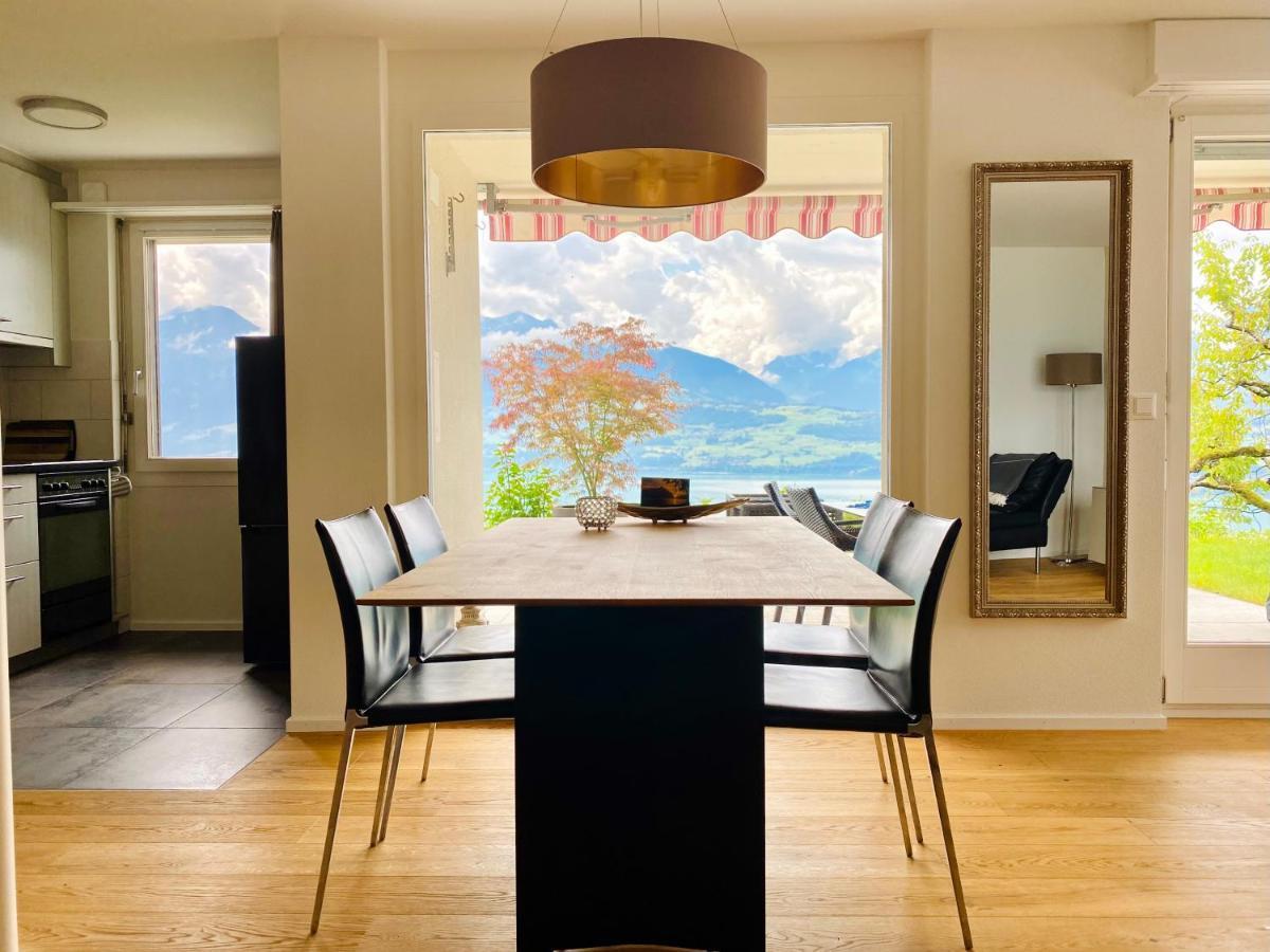 Panorama Boutique Apartment With Air Condition, Spa Entry In Solbadhotel Sigriswil Eksteriør bilde