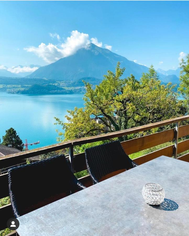 Panorama Boutique Apartment With Air Condition, Spa Entry In Solbadhotel Sigriswil Eksteriør bilde